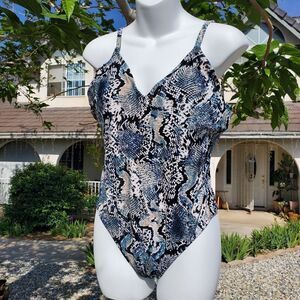 Snake print swimsuit
